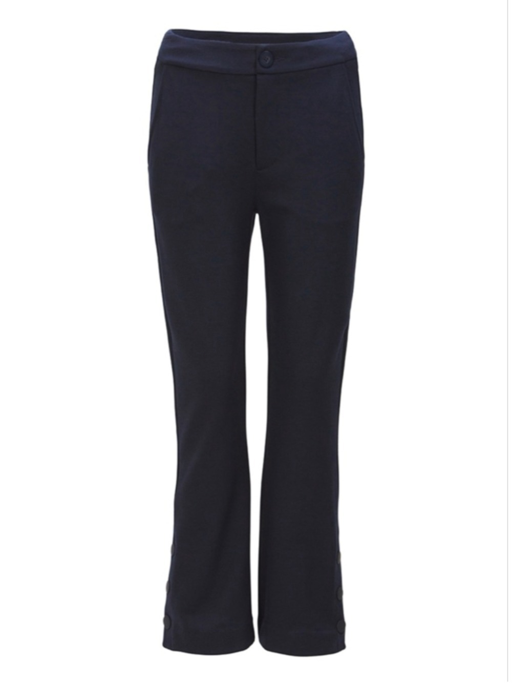 CAbi Keen Kick Flare #6043 Navy Flare Crop Pants Size 8 EUC - Picture 1 of 11